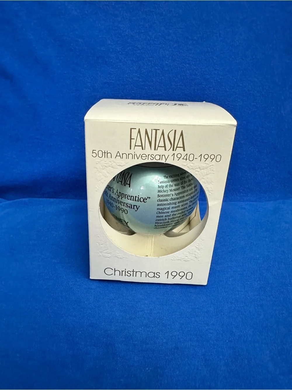 VTG Walt Disney's Fantasia Christmas Ornament Set of 2-Fantasia 50th Anniversary - Picture 4 of 15